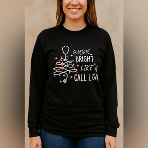 Shine bright like a call light Long Sleeve Graphic Tee